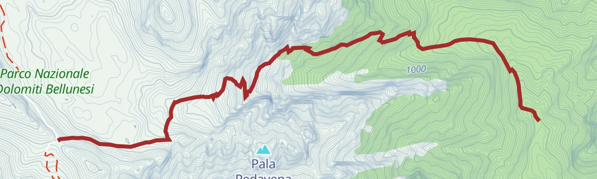 Route map: CAI path 812 of the "Scalòn delle Vette"